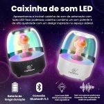 Caixa De Som Bluetooth Astronauta Led Rgb 
