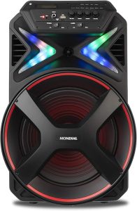  Caixa Amplificada Connect Lights, Preto/Vermelho, 400W