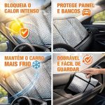 Protetor Solar para Para-brisa Automotivo Dobrável 130×60