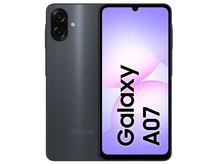 Smartphone Samsung A07 128GB Preto 4GB RAM Tela 6,7″ Câm. Dupla + Selfie 8MP