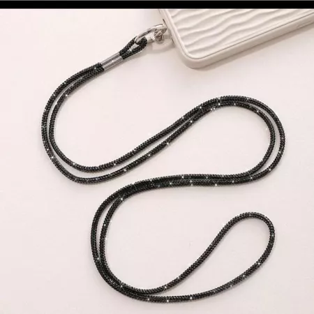 Cordão Antiperda Para Celular e Cordão De Strass Brilhante Pendurar No Cristal