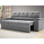 Sofá com Porta Copos Retrátil e Reclinável Tom 2,05m Velosuede – NETSOFAS