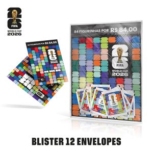 Kit 12 Envelopes de Figurinhas da Copa do Mundo da FIFA 2026™ + Cartela 