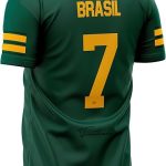 Camisa Brasil Football Eurodry Original Rinno Class Futebol Americano
