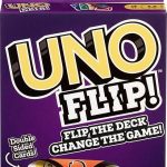 UNO Flip, Jogo de Cartas com Baralho de Dois Lados e Caixa Resistente, Para Crianças, Adultos & Noite de Jogos, Mattel