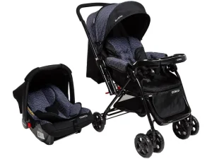 Carrinho de Bebê Alça Reversível com Bebê Conforto Cosco Kids Travel System Reverse 0 a 15kg