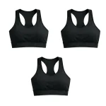Kit 3 Tops Fitness Suplex Alto Sustentação, Zero Transparência DJX FITNESS sem bojo
