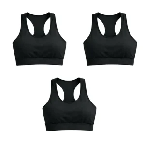 Kit 3 Tops Fitness Suplex Alto Sustentação, Zero Transparência DJX FITNESS sem bojo