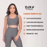 Kit 3 Tops Fitness Suplex Alto Sustentação, Zero Transparência DJX FITNESS sem bojo