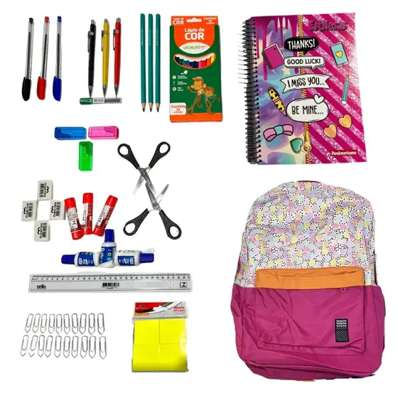Material Escolar Completo Menina Ensino Fundamental Medio Barato