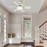Ventilador de Teto PRO 80W ou 100W Super LED Lâmpada E27 Controle Remoto Luminária Economica de Energia 6 lâminas Bivolt