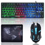 Teclado e Mouse para Games CHONCHOW – 87 Teclas TKL RGB