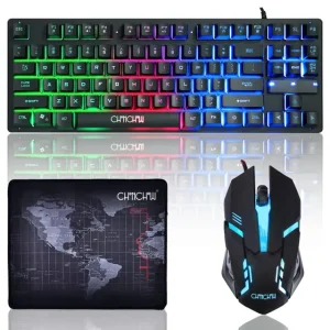 Teclado e Mouse para Games CHONCHOW – 87 Teclas TKL RGB