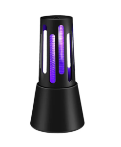Abajour Armadilha Mata Mosquito Pernilongo Inseto Mosca Led Usb Cor:preto