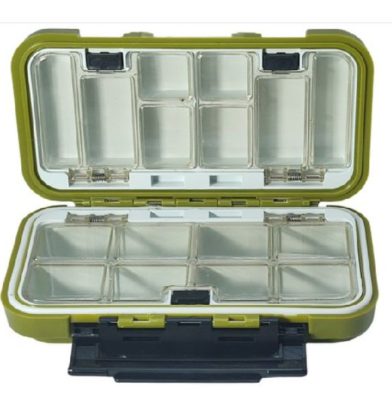 Estojo Organizador Para Iscas Artificiais Anzol Chumbo Pesca Multiuso Modelo XC-002 Flutuante Até 16 Divisórias