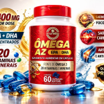 KIT Power Mulher – Cabelo Pele Unha Premium – 18 Vitaminas e Minerais + 1 Ômega 3 A-Z – 20 Vitaminas e Minerais