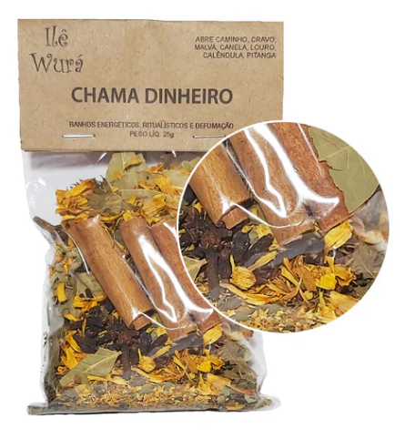 Kit 3 Banhos CHAMA DINHEIRO Ilê Wurá para Atrair Ganhos