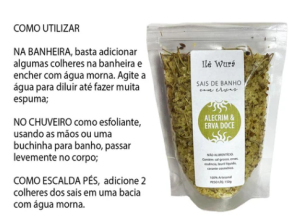 Sal de Banho ALECRIM COM ERVA DOCE Banheira Ofurô Ilê Wurá