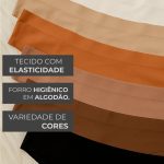 Kit 6 Calcinha Corte Laser Sem Costura 