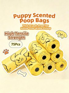 75/15 Peças, Sacos para Cocô de Animais de Estimação,