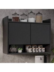 Armário Aéreo Cozinha Multiuso Cecília 70cm 02 Portas 