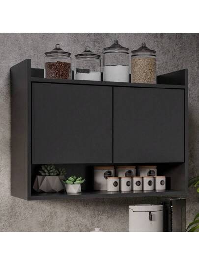 Armário Aéreo Cozinha Multiuso Cecília 70cm 02 Portas 
