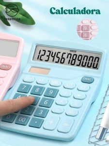 Calculadora de Mesa 12 Dígitos com Visor LCD Grande