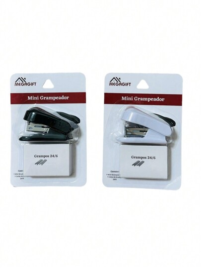 Mini Grampeador Com 24/6 Grampos