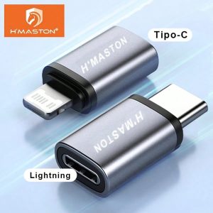 H’maston ZHQ-25/ZHQ-26 Adaptador OTG Para Saida suporta Lightning para Tipo-C Android E IOS