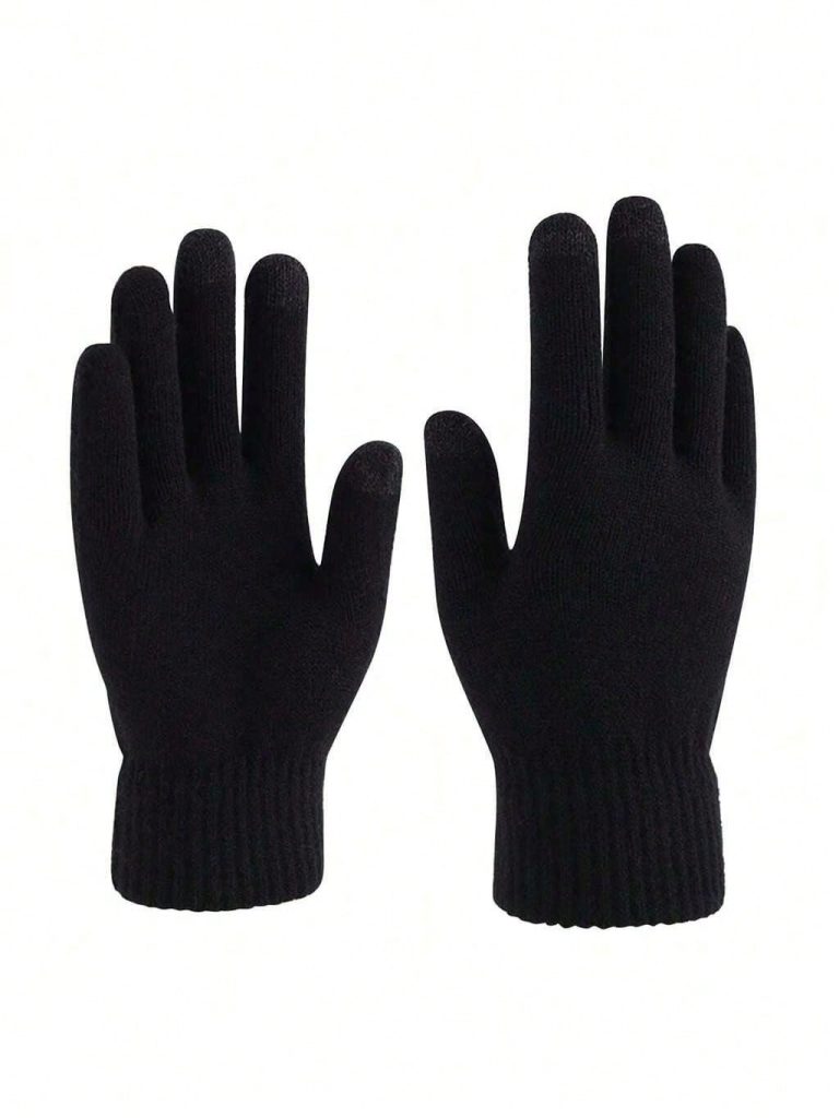 Luva Lã Acrílica Frio Inverno Adulto Unissex Aquecer Mãos Feminina Masculina Par