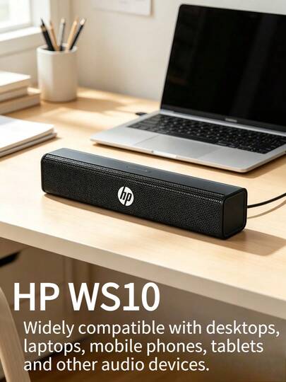 HP Alto-falante Estéreo com Fio de Mesa WS10