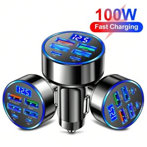 Carregador Veicular de 100W com 6 Portas