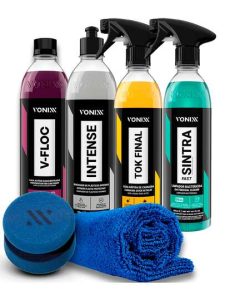 Kit Limpeza De Carro Completo Fácil E Prático Cera Shampoo Vonixx