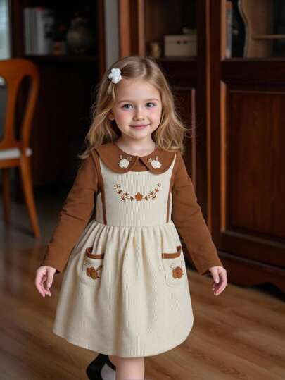 Vintaside Kids Top de Manga Longa com Colarinho 