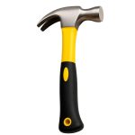 Martelo Aço Forjado Resistente com Cabo de Fibra 25mm Profissional para Carpinteiro e Obra