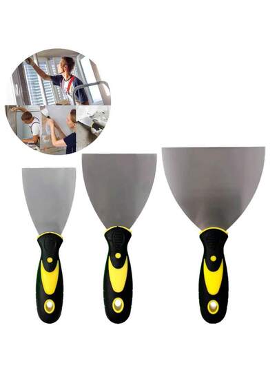 Kit Espátulas De Aço 3 Unidades