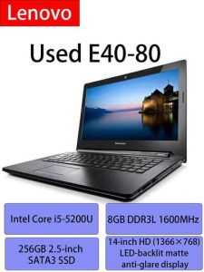 Lenovo Laptop Usado E40-80, Processador I5 de 5ª Geração