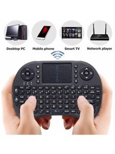 Teclado Sem Fio Mini KP-2048 com Touchpad LED Alcance de 10m