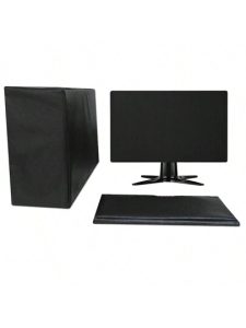 Kit Capa Protetora Para Monitor Computador Teclado Impermeável Flanelado