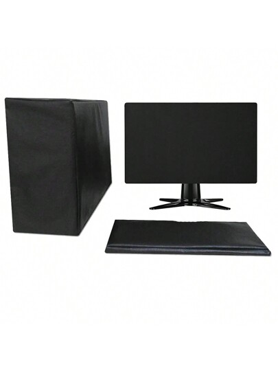 Kit Capa Protetora Para Monitor Computador Teclado Impermeável Flanelado