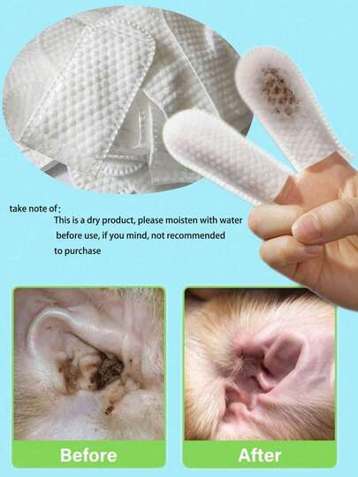 Almofadas de Limpeza de Ouvido para Cães e Gatos