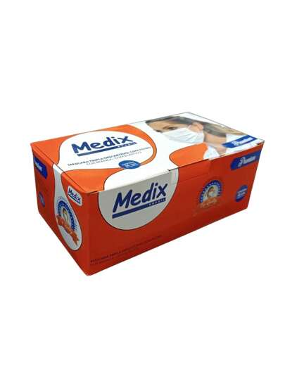 Máscara Descartável Tripla Branca c/Elástico c/50 – Medix