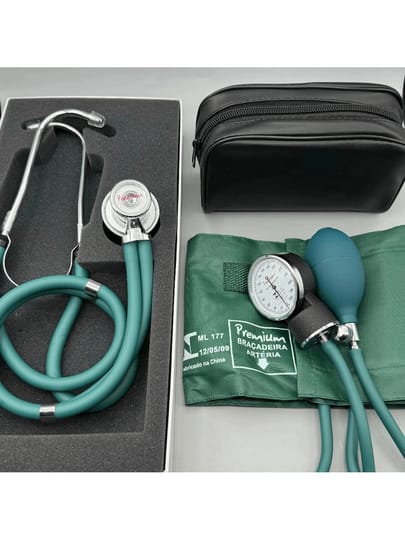 Kit Esfigmomanômetro + Estetoscópio Rappaport Premium Vinho