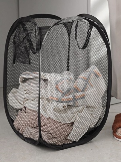 Cesto De Roupa Suja Nylon Organizado 36x36x58CM