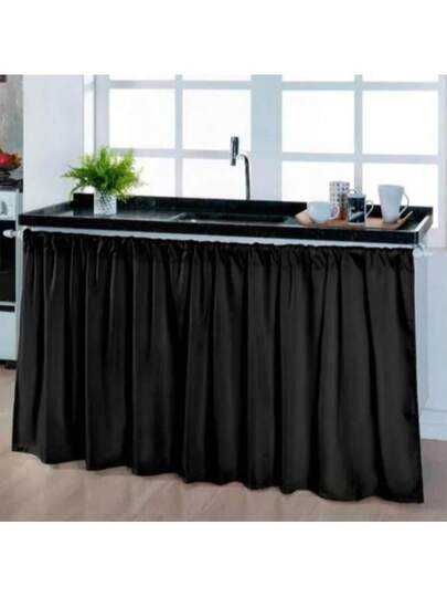 Cortina Impermeável Para Pia de Cozinha PVC Tamanho 138cm x 80cm Duração Prolongada Decoração Para Uso Diário