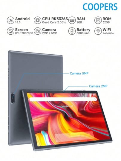 Coopers Tablet PC Android 15 de 10,1 polegadas