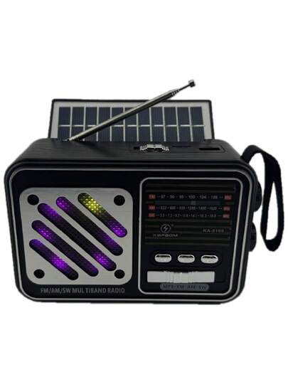 Rádio Portátil Bluetooth Painel Solar