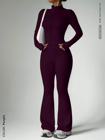 Conjunto de Jaqueta e Calça Esportiva Feminina