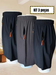 Kit 3 Bermudas masculina 