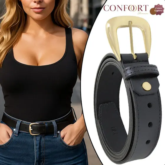 Cinto Casual Feminino Couro Legítimo Conforto Estilo Vários Estilos – GRANADO ACESSÓRIOS